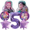 Kpop Demon Hunters Birthday Balloons Set Number Balloon Suit Foil Ballon Cartoon Birthday Party Supplies Decor Baby Shower Gift