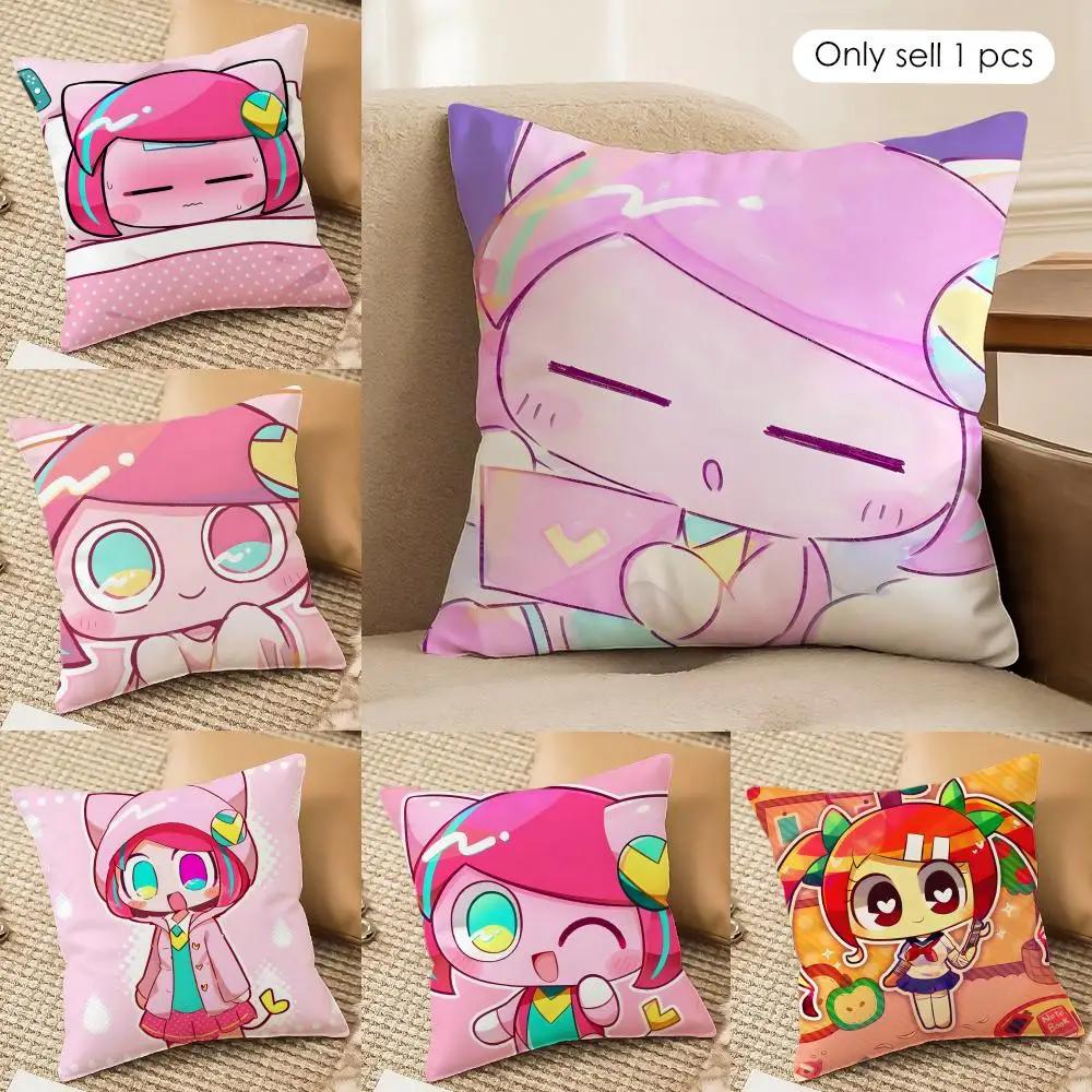 Cute PPepoyo Artist Producer Cushion Cover Silky Short Plush Invisible Zipper Dustproof Sofa Pillow Case For Home Decor