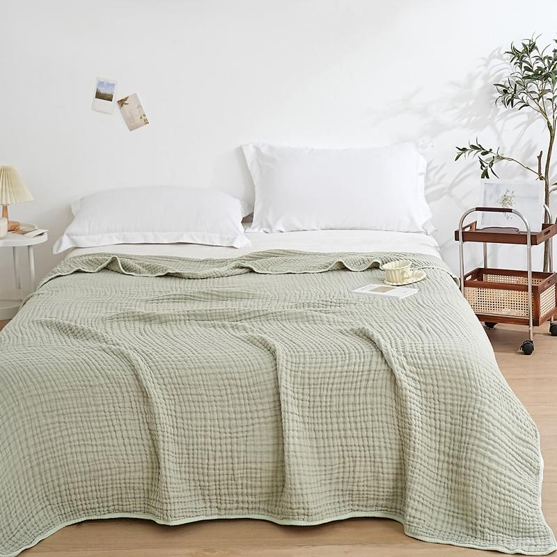 100% Cotton Gauze Blanket 6 Layers Muslin Bed Blankets Lightweight Breathable Sleeping Blanket For Bed and Couch All Season