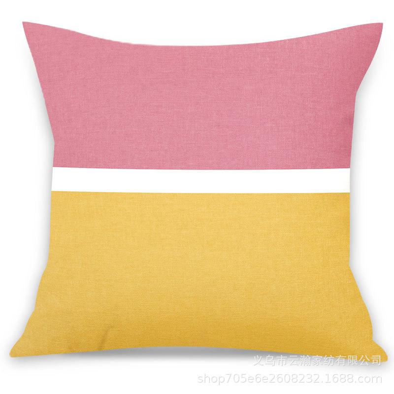 Pink Ins Fresh Plush Printed Pillow Case Creative Nordic Sofa Pillow Design Waist