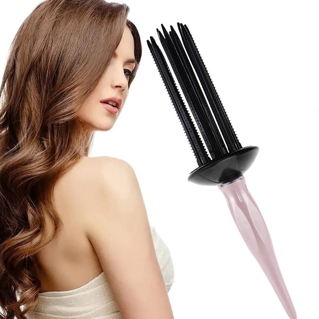 Curling Roll Piepten Curl Definitor Perie Pieptene rotund pentru păr ondulat Bucle frumoase Instrumente de coafare prietenoase pentru călătorii Creați