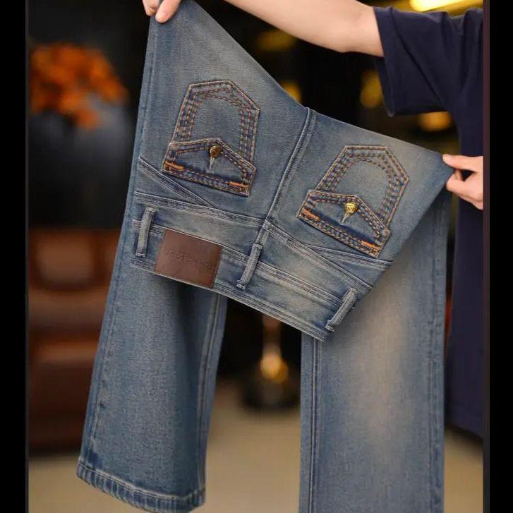 

Autumn/Winter Internet Celebrity High Elastic Velvet Slimming Jeans - Warm, Thick, Plus-Size, Washed Small Leg Pants 34