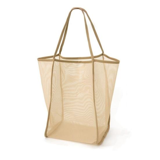 Storage Bag Large Capacity Mesh Tote Breathable Transparent Beach Bag for Swim Gym Shopping Foldable Compact Travel Bag Multipurpose Organizer