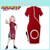 Bequemes und stilvolles Haruno Sakura Cosplay-Kleid Roter Cheongsam für Anime-Fans