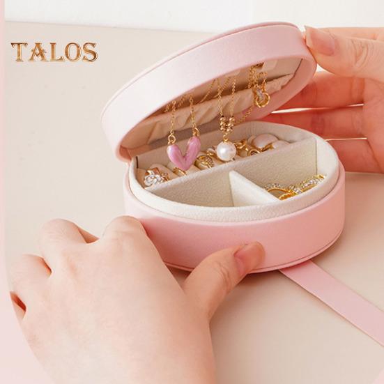 Schmuckschatulle für Ohrringe und Ringe, Organizer, doppellagig, mehrere Fächer, wasserdicht, kompakte, tragbare Aufbewahrungsbox in Minigröße