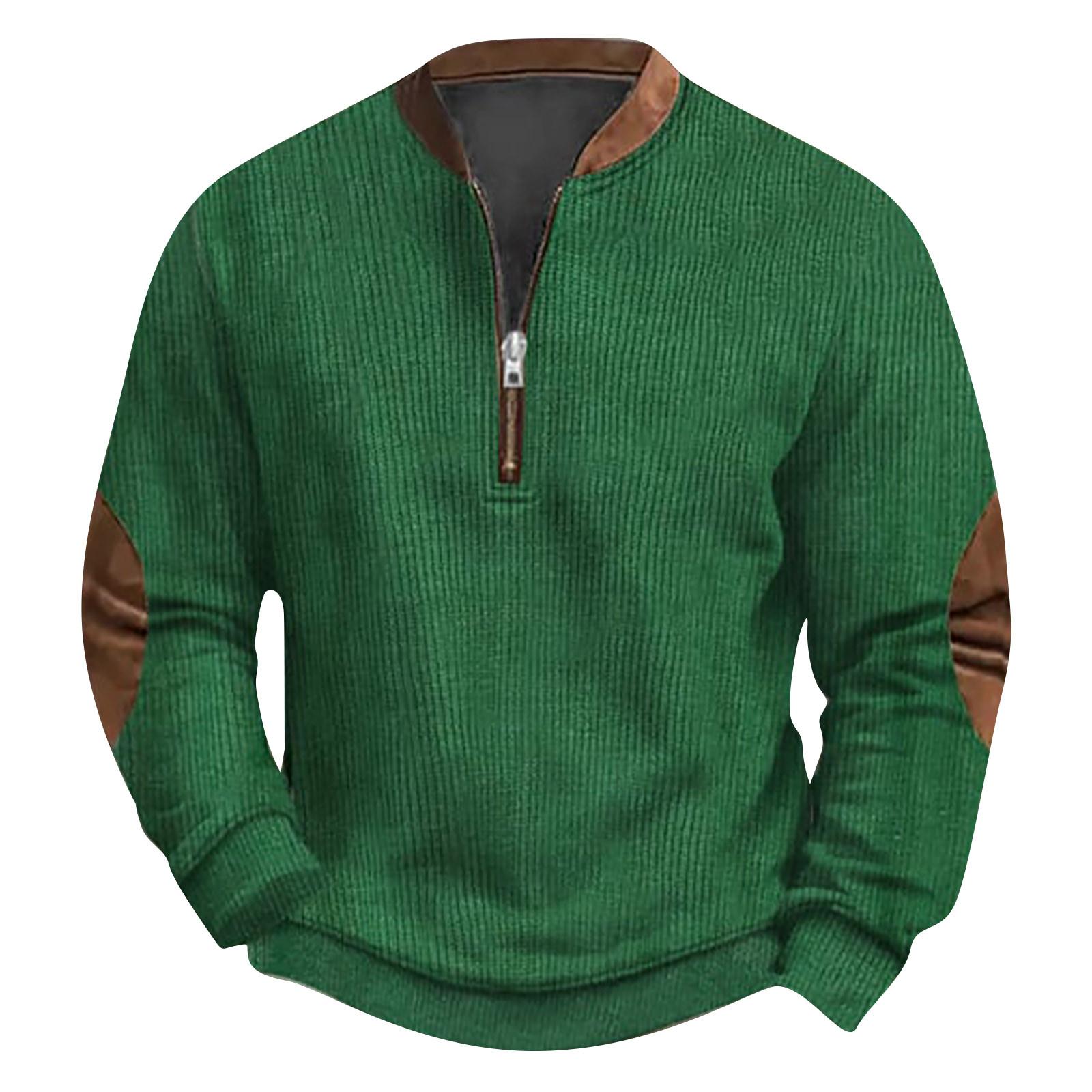 

Men s Retro Casual Gradient Printed Sweatshirt XXXXL зелений