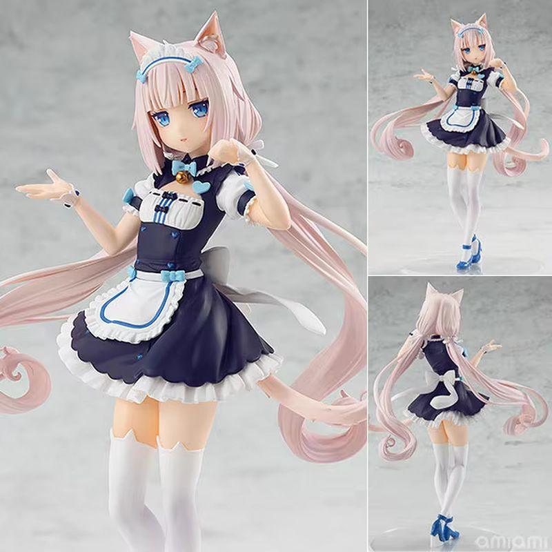 Nekopara Chocola Vanilla Figurine Cute Cat Maid Anime Character Models Kawaii Garage Statue Desktop Ornaments Gift For Anime Fan