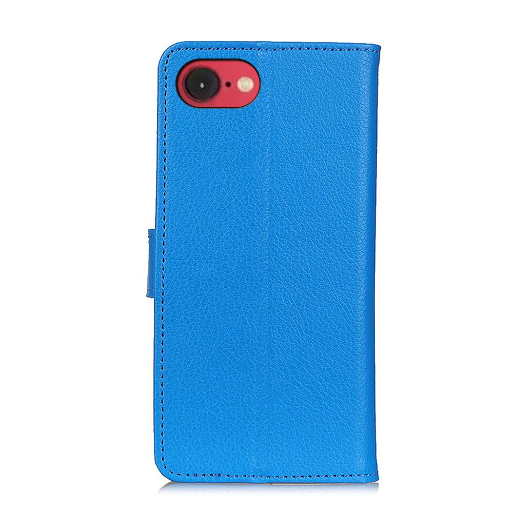 For iPhone 16e Wallet Case PU Leather Phone Cover Litchi Texture