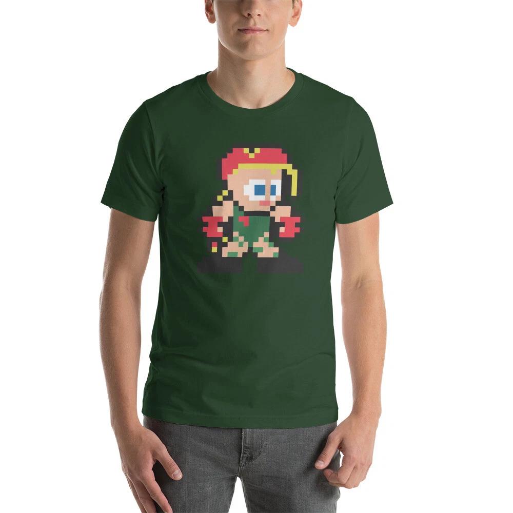Cammy SF2 Street Fighter 2 SF6 6 VI 8-bit Retro Pixel Art Vintage T-Shirt L