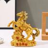 Resin Chinese 2026 Year of Horse Ornament Zodiac Blessing Souvenir Horse Figurine for Home Office Tabletop Decorations
