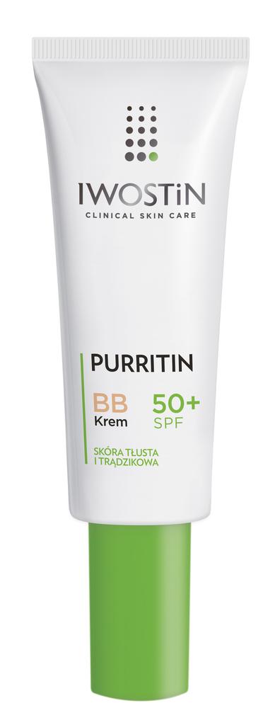 Iwostin Purritin BB Cream SPF50+ Tinted Anti-Imperfections - 30ml
