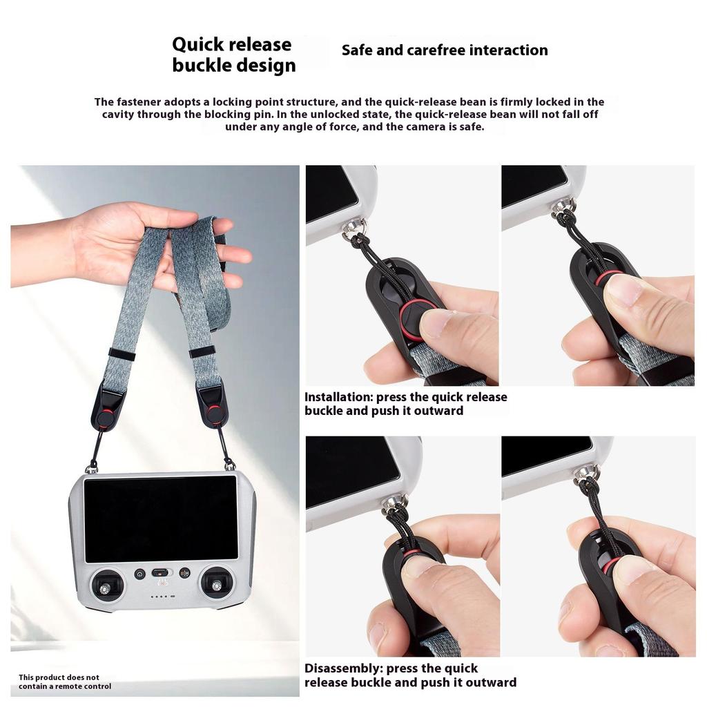For DJI RC Pro/RC 2/RC Drone Remote Control Neck Strap Polyester + Cotton Adjustable Length Lanyard