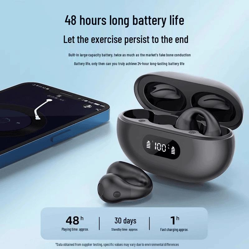 X22 Clip-On Q80 Headphones: 2025 Bluetooth Model with High Sound Quality, Ultra-Long Battery Life, and In-Ear Design.