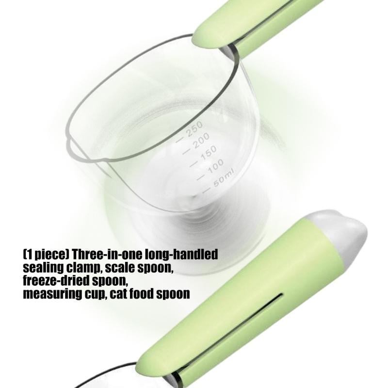Accurate Measuring Spoon With Sealing Function For Hygienic Food Scooping And Storage Solution In Cooking And Pet Care