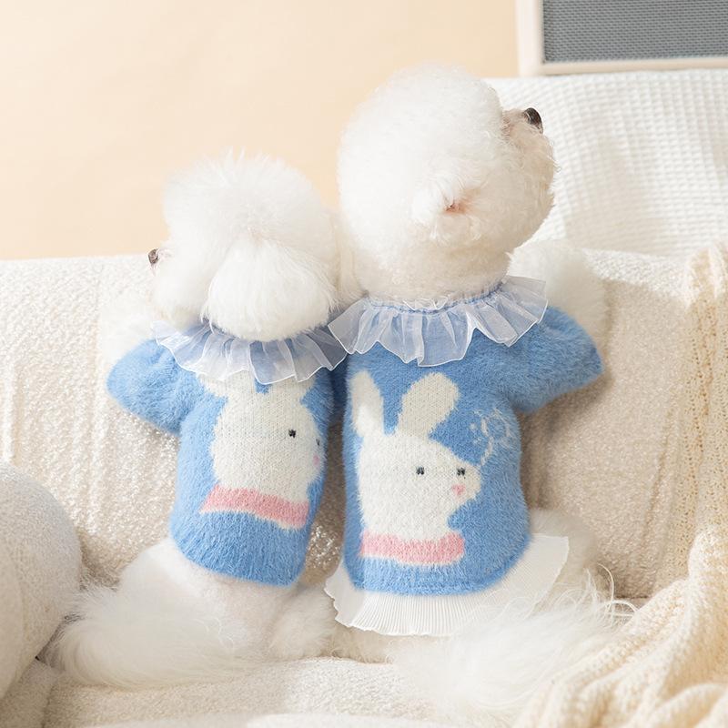 

Dog clothes imitation mink sweater clothing autumn and winter anti-hair loss cat puppy kitten warm pet bipedal XL (recommended weight 14-9 kg)