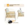 Garden Lounge - MUVOE - 7 Places - PE Rattan - Galvanized Steel - Beige