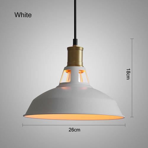 Vintage Pendelleuchten E27 Weiß Schwarz Retro Hängelampe Lampenschirm Für Loft Bar Küche Esszimmer Schlafzimmer Heimbeleuchtung