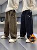 Boys' Spring/Autumn 2025 Velvet Sports Pants: Trendy, Loose Street-Style for Kids