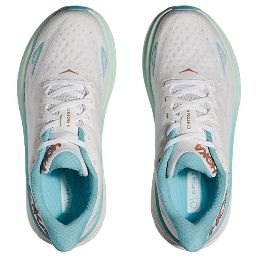 HOKA  Clifton 9 Frost Rose Gold Women Sneakers White 1127896-FTRS