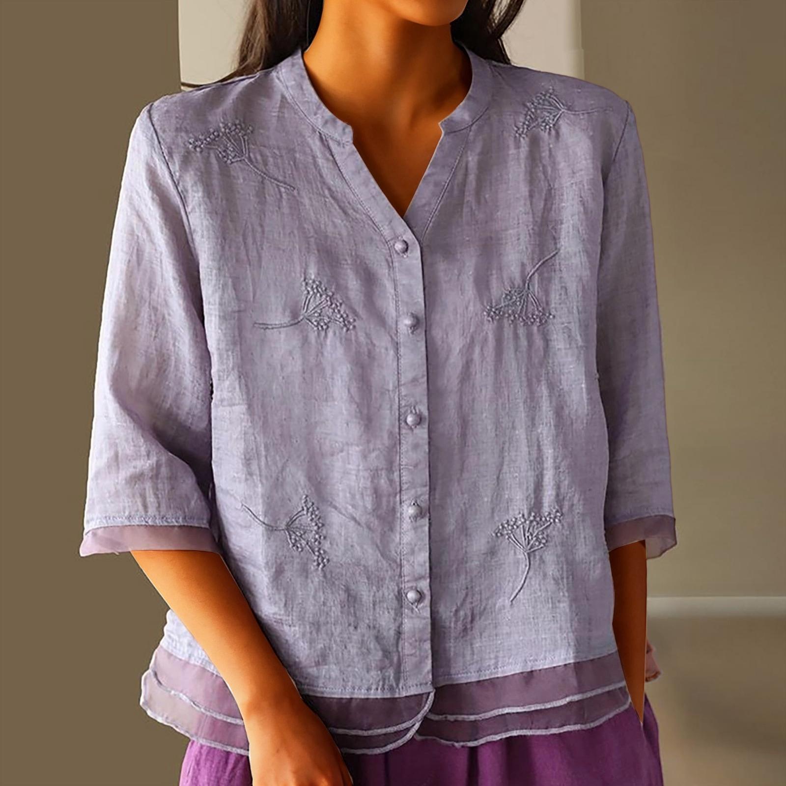 Женский -цвет Модный Повседневный Топ XL