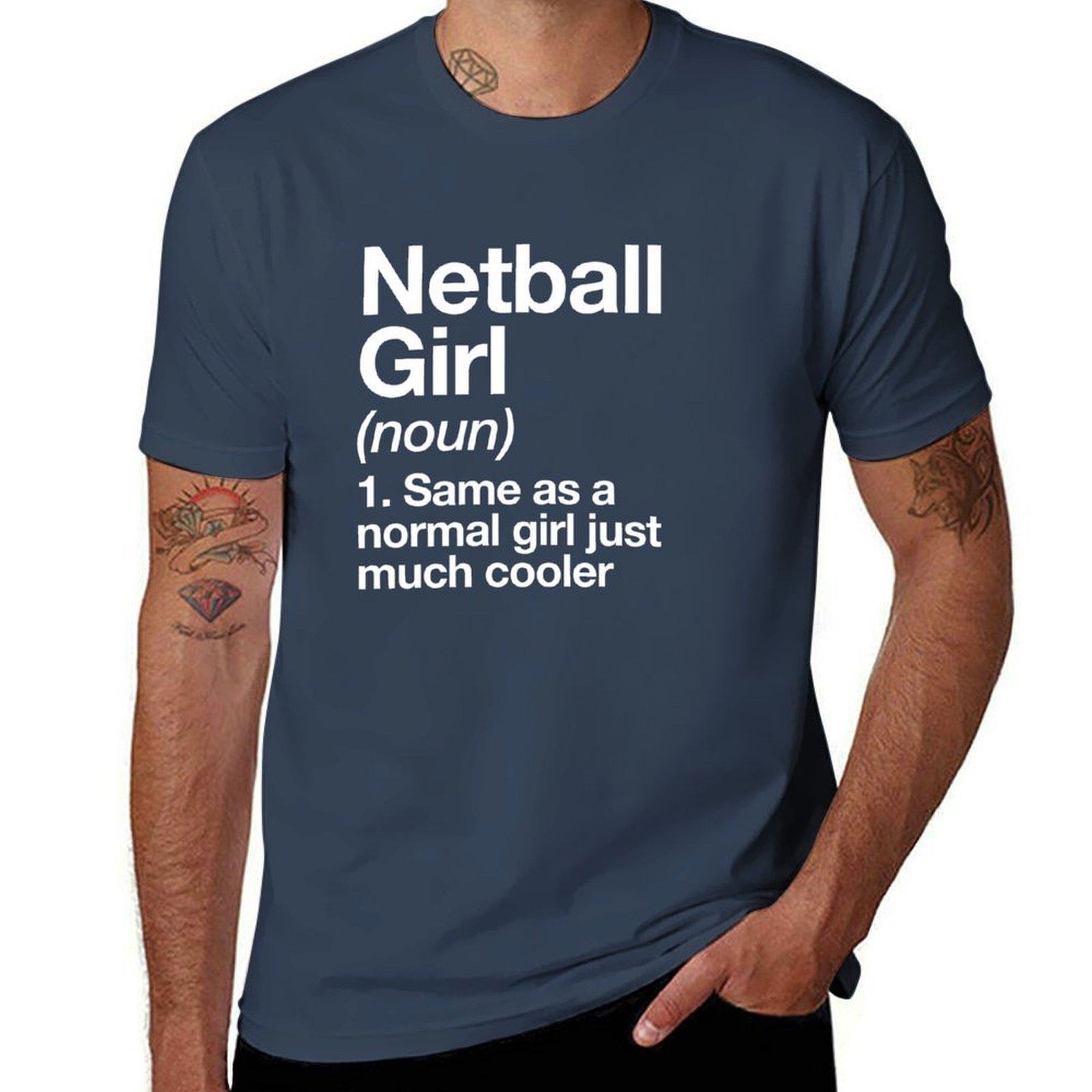 Netball Girl Definition Funny Sassy Sports Design TShirt Big Size Simple TShirt S