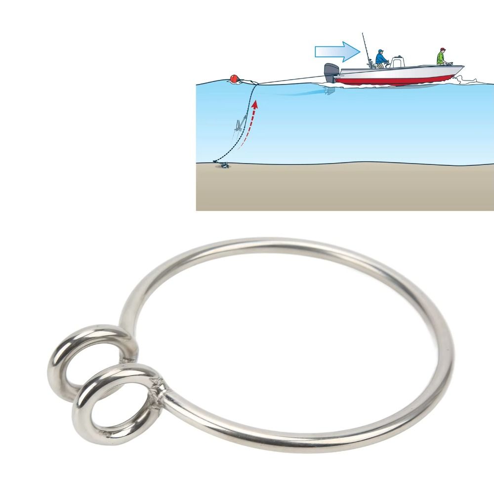 8mm Size Marine Anchor Retrieval Ring Polished Finish Stainless Steel Ring  Anchor Retrieval