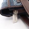 Used LOEWE Repeat anagram Tote Bag canvas leather Navy Brown Used Women