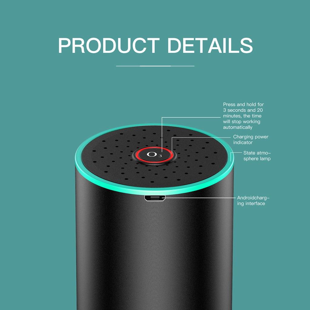 800mA USB Ozone Generator Ozone Disinfection Machine Home Car Air Purifier 50mg/h Auto Air Freshener Humidifier For Cars