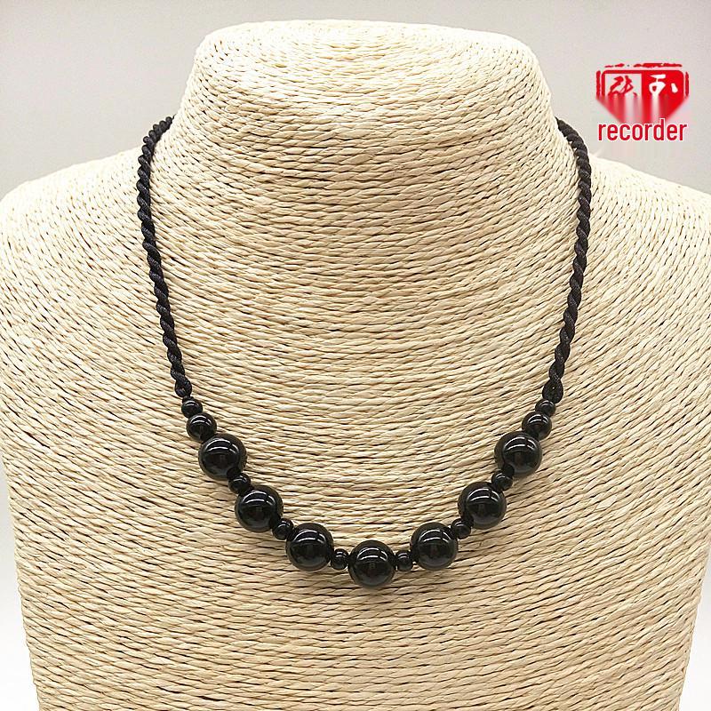 Handmade Ethnic Agate Bead Clavicle Necklace - Unisex Spring/Summer Style Hand-woven