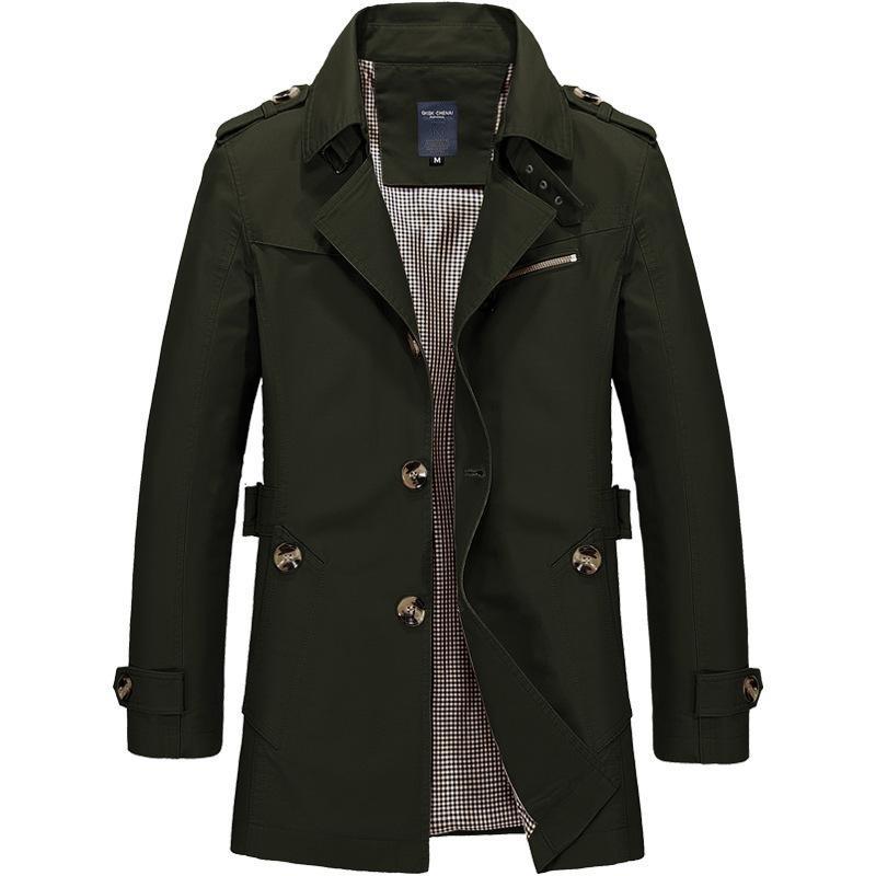 

Spring and Autumn Men s New Men s Jacket Casual Men s Jacket Work Jacket Cotton Washed Windbreaker 5XL зелений