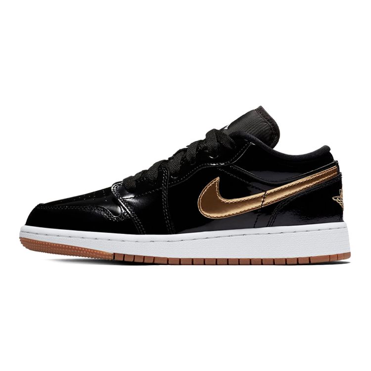 

Детские кроссовки Air Jordan 1 Low GS Metallic Gold Черные 554723-032