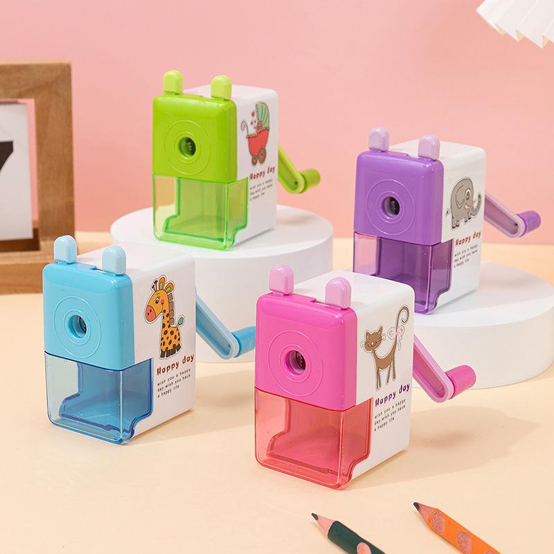Children's Learning Stationery Cartoon Pencil Sharpener Creative Hand-cranked Pencil Sharpener Pencil Sharpener