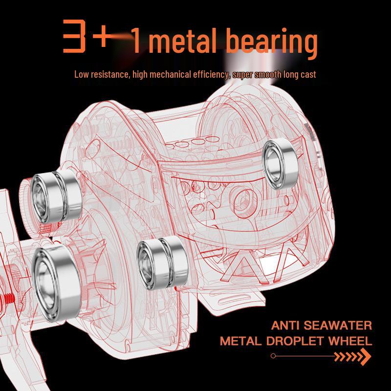 Ultra Long Cast Anti-Backlash Baitcasting Reel with Deep/Shallow Spool for Micro Lure Fishing