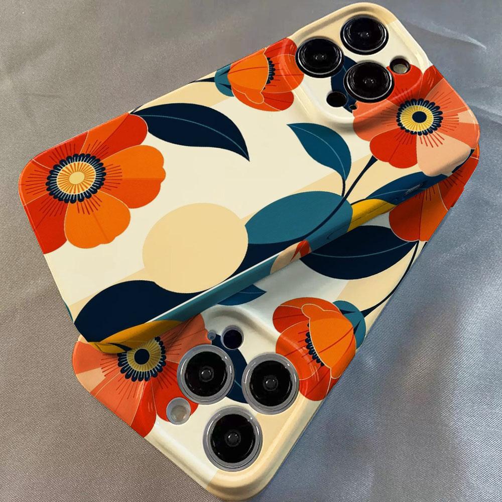 Beautiful Flower Phone Case for iPhone 17 16e 16 15 14 13 12 11 Air Pro Max XS XR XSMax 6 7 8 Plus Glossy Film Hard PC Cover