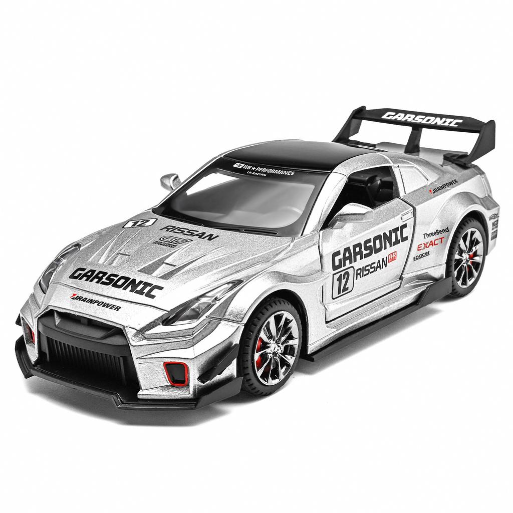 1:32 Nissan GTR Supercar Alloy Car Toy Car Metal Collection Model Car Sound and light Toys For Children