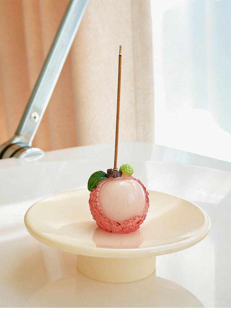 Creative Fruit Shaped Incense Holder, 3D Cute Incense Insertion Plate Decoration, Banana and Apple