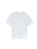 ASIF CALIE Gurls Oversized-Fit Fringe T-Shirt Whitemelange