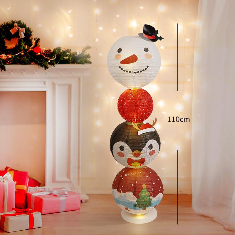 Christmas Lantern Ornaments for Store Window Display and Holiday Scene