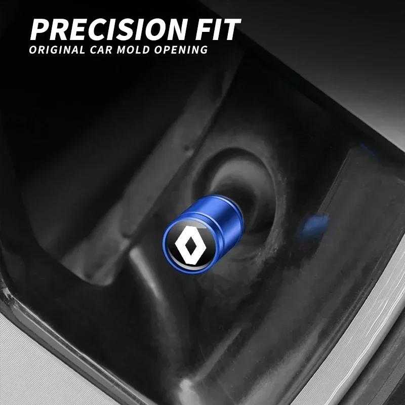 For Renault 2026 New Hub Caps 4pcs Car Wheel Tire Valve Caps Tyre Stem Covers Accessories For Renault DACIA Fluence Scenic Logun
