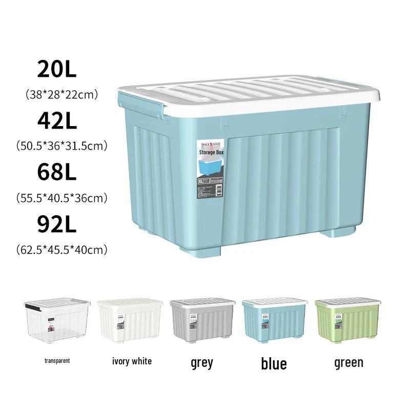 SPACEXPERT Striped Storage Box with Wheels