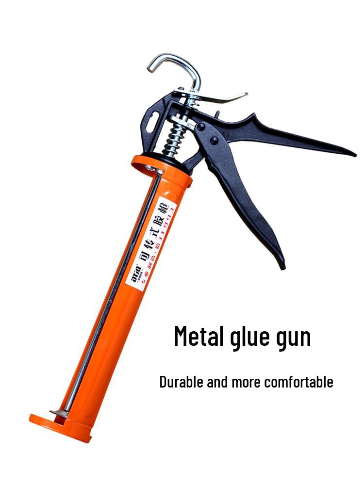 Multi-Purpose Caulking & Silicone Gun for Glass and No-Nail Adhesives