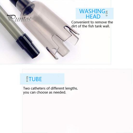 Multi Function Plastic Siphon Adjustable Fish Tool Water Filter Pump for Aquarium