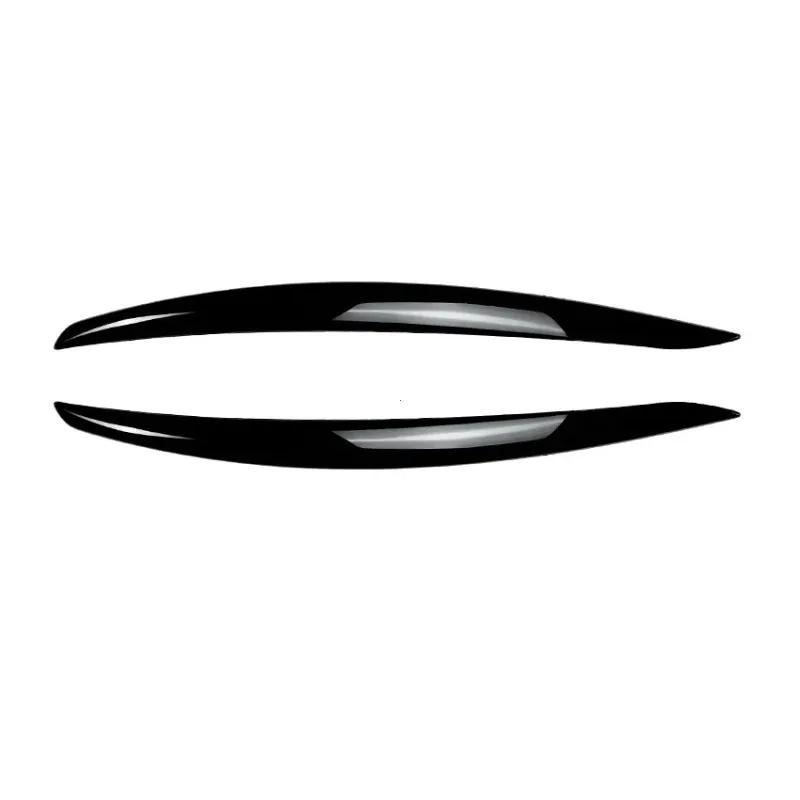 For BMW E92 E93 2Pcs ABS Gloss Headlight Eyebrows Eyelids 3 Series 325i 330i 330d 335i 335d Pre-LCI 3D Stickers Car Accessories