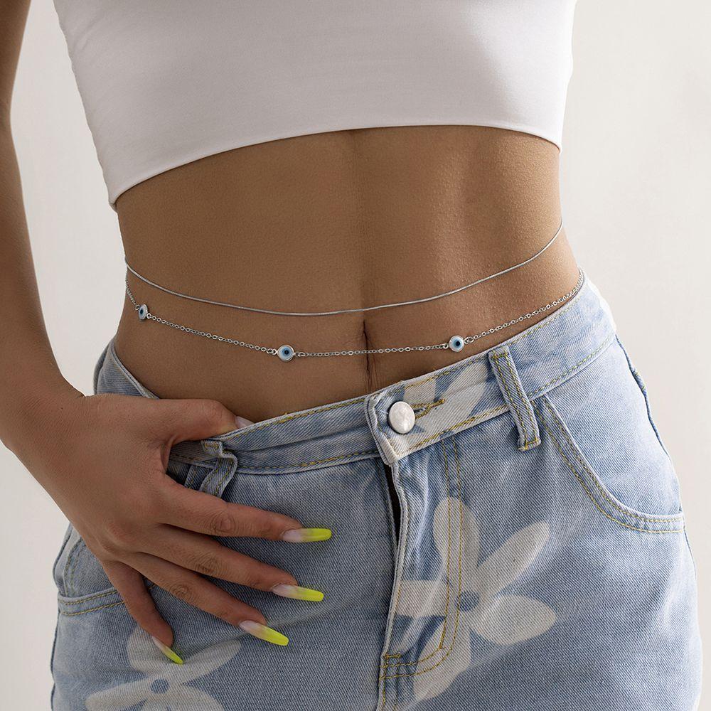 Accessories for Women Girls Sexy Summer Beach Body Jewelry Beads Belly Chains Layered Waist Chain
