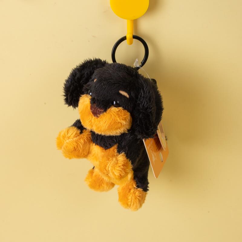 Cartoon Dachshund Plush Toy Camera-Style Keychain Backpack Accessory