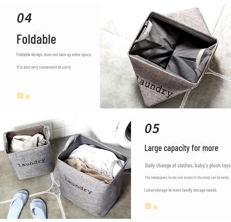Foldable Laundry & Storage Basket for Clothes and Toys