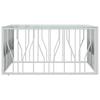 Coffee Table 100 X 100 X 50 Cm Stainless Steel and Glass