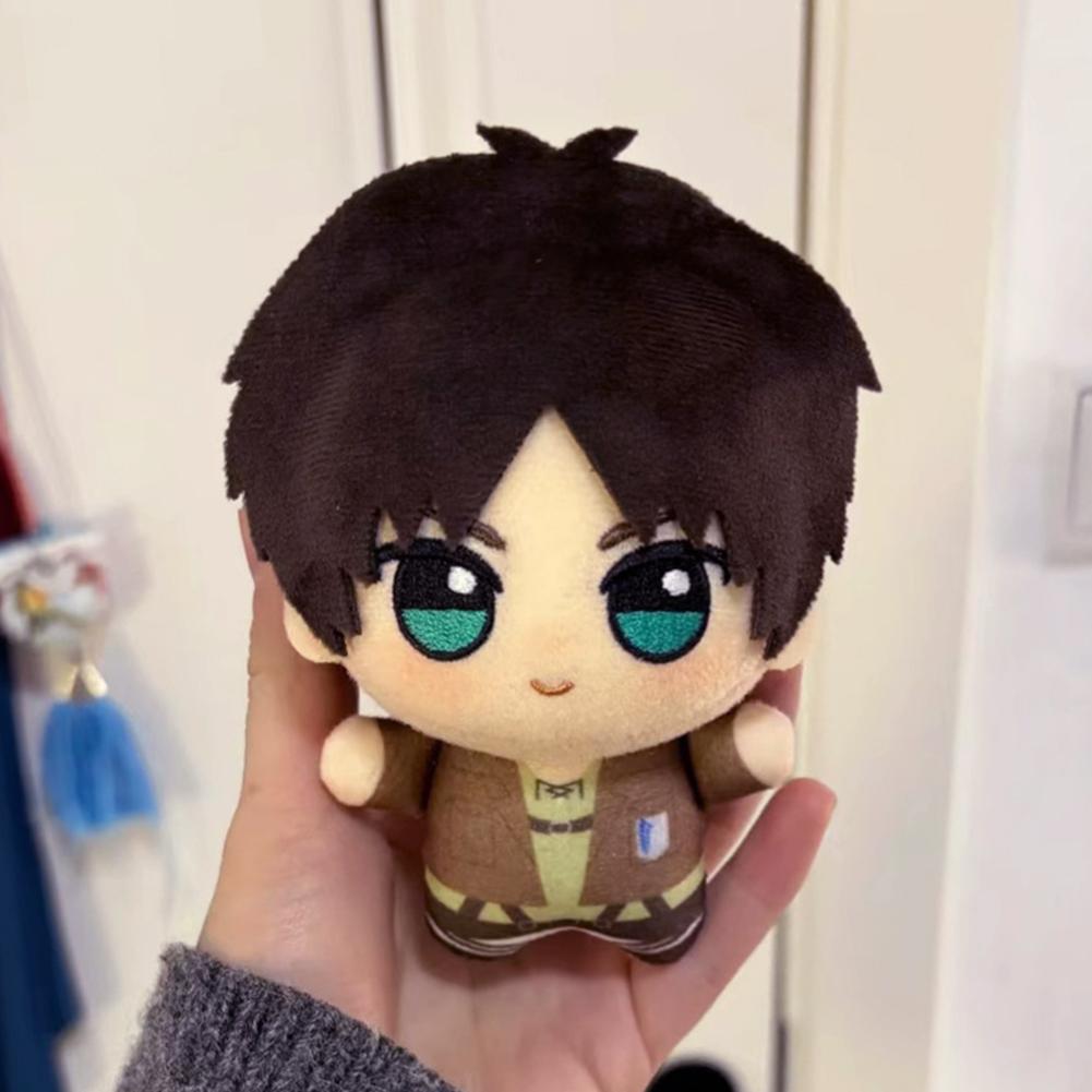 Titan Anime Plüschtier Riesiger Eren Jäger Plüschtier Stoffseestern Körper Plüschpuppe Levi Figur Sammeltasche Anhänger Schlüsselanhänger Geschenke