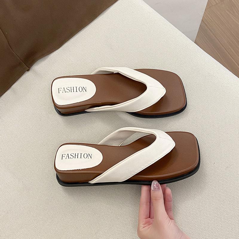 Stepping on shit soft bottom mandarin duck love flip-flops women wear 2025 summer new wet casual slippers