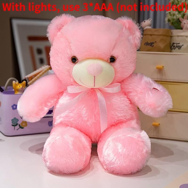 Teddy Glowing Colorful Bear Plush Toy Stuffed Animal Doll Decoration Kids Gift